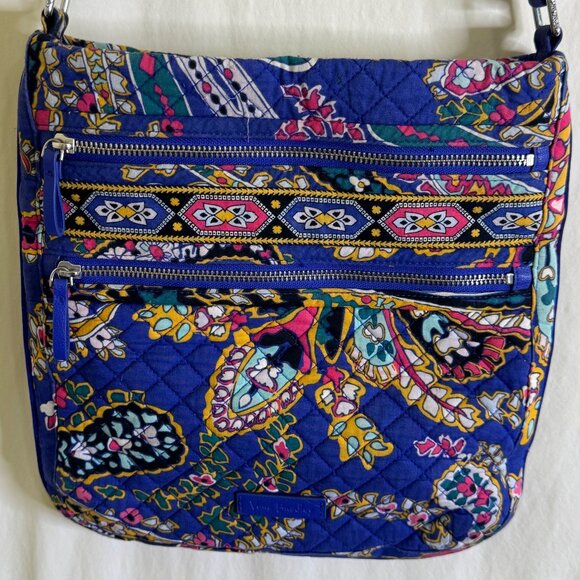 Vera Bradley Triple Zip Hipster Adjustable Crossbody Convertible Bag Multicolor - Picture 2 of 11